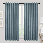 RYB HOME Stone Blue Velvet Curtains by RYBHOME