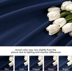 MIULEE Navy Blue Back Tab Blackout Curtains 52x84 Inch Length 2 Panels Set | - Image 8
