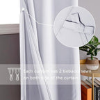 DWCN White Curtains for Bedroom - Image 3