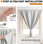 Self Adhesive Curtains, No Drilling Curtains, Easy Installation - Image 2