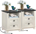 Joaxswe 18" Farmhouse Night Stand Set 2 by Joaxswe