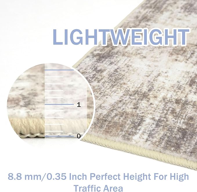 Abstract Runner Rug 2x12 Ft Washable Runners - Image 6