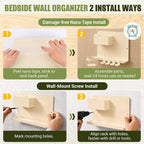 Floating Bedside Wall Shelf, Metal Wall Organizer - Image 6