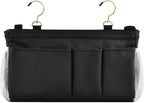 Black Bedside Caddy Storage Bag Bedside Organizer - Image 2