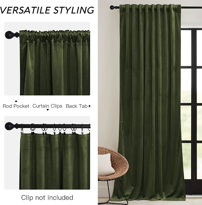 RYB HOME Velvet Curtains 90 inches - Image 3