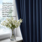 Deconovo Blackout Curtains for Bedroom 108 Inches Long | Back Tab and Rod - Image 4