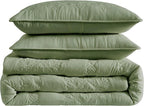 Boho Sage Green Quilt Queen Size Bedding Sets - Image 6