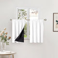 BGment White Blackout Curtains for Small Window 30 Inch Long 2 Panels | Thermal by BGment