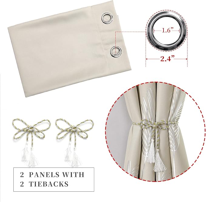 Blackout Curtains 2 Panels Set - Image 4