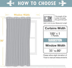 ChrisDowa Room Divider Curtains 90 Inch Length Sliding Door Curtain 1 Panel | - Image 6