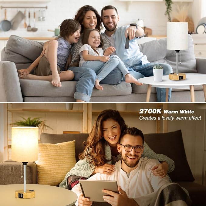 Small Bedside Table Lamp for Bedroom, Desk Lamp - Image 5