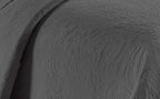 Linen Plus Embossed Coverlet Bedspread Set Oversized Solid Charcoal - Image 2