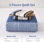 Dobuyly Queen Size Boho Quilt, Breathable All-Season, 3-Piece Set - Image 7