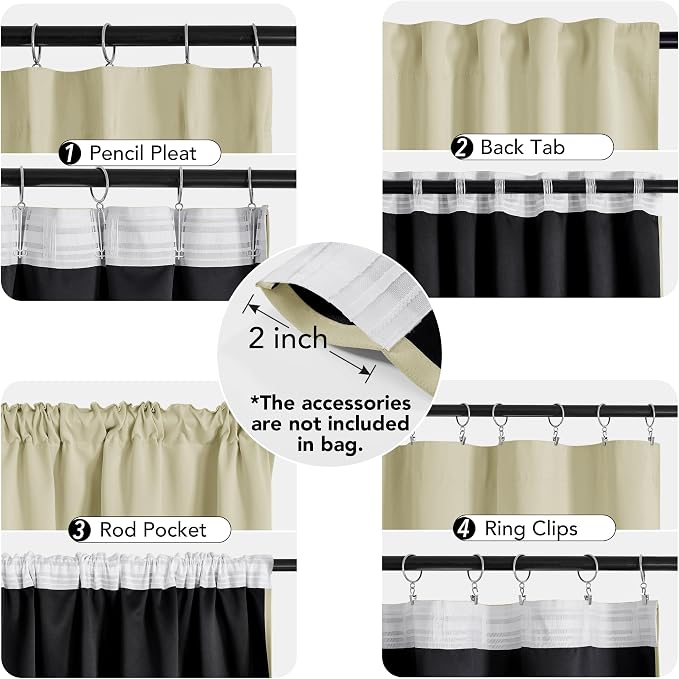Deconovo 100% Blackout Curtains - Image 4