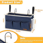 Lilithye Bedside Caddy, Bedside Storage Bag Hanging Organizer - Image 3