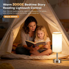 MOICO Bedside Table Lamp for Bedroom, 3-Way Dimmable Nightstand Lamp - Image 6