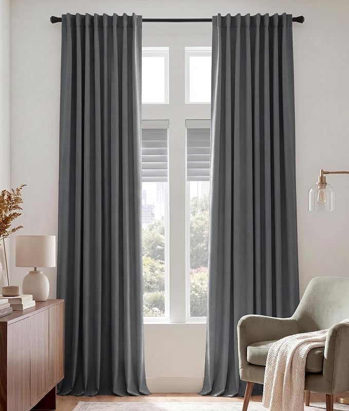 PONY DANCE Extra Long Blackout Curtains 108 inches Long by PONYDANCE
