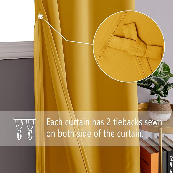 DWCN Blackout Short Curtains for Bedroom - Image 2