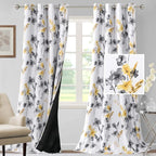 H.VERSAILTEX 100% Blackout Curtains 108 inch Length 2 Panels Set Cattleya by HVERSAILTEX