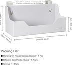 Bedside Caddy Hanging Storage Basket Little Size Plastic Beside Shelf Hang-on - Image 2