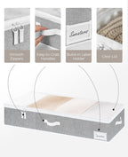 StorageWorks 6 Inch Low Profile Under Bed Storage Containers - Image 3