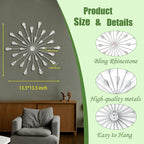 ZEXUIRU 3 Set Silver Starburst Wall Art - Image 4