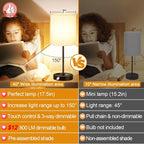 Lynnoland 2 Pack Touch Control Table Lamps - Image 2