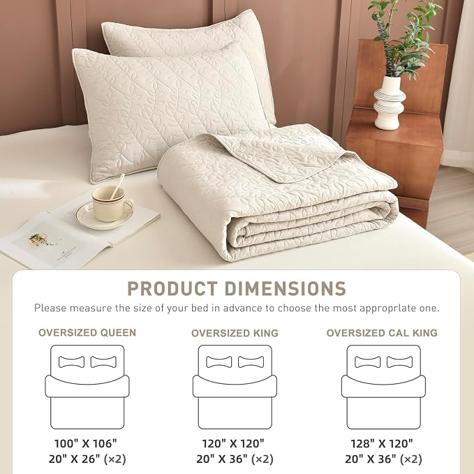 Lady Ann Oversized King Plus Bedspreads 128x120 - Image 5