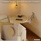 Wall Mounted Folding Table, Retractable Small Bamboo Drop Down Floating Wall - Image 7