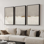 Large Framed Neutral Abstract Wall Art by Cuspin