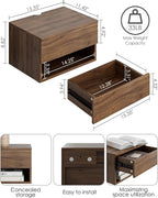 Modern Walnut Floating Nightstand - Image 2