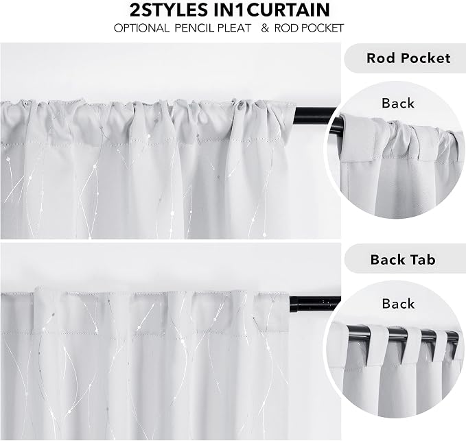 Deconovo Blackout Back Tab Curtains - Image 4