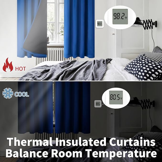 BGment 100% Blackout Curtains for Bedroom 84 Inch Length, Rod Pocket - Image 4
