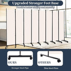 Room Divider Folding Privacy Screens W/Wheels, Divider - Image 2