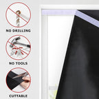 LazBlinds 100% Blackout Door Curtain, 1 Panel | No tools No Drill Cordless - Image 3