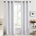 Deconovo Curtains for Living Room, Pattern Blackout Curtains 96 Inches Long | - Image 2