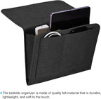 PATIKIL 11in Bedside Caddy, Bed Caddy Bedside Organizer Hanging 5 Pocket Soft - Image 4