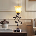 Set of 2 Touch Vintage Bedroom Leaf Table Lamps - Image 7