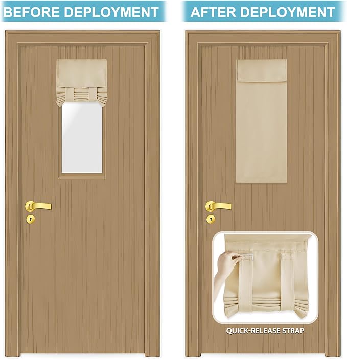RYB HOME Front Door Window Covering Tie Up Small Sidelight Curtain Blackout | - Image 5