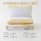 WONGS BEDDING Boho Stripe Full Size Quilt Bedding Set, Soft Microfiber - Image 8