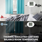 BGment Aqua Blackout Curtains 40 Inch Length - Image 4