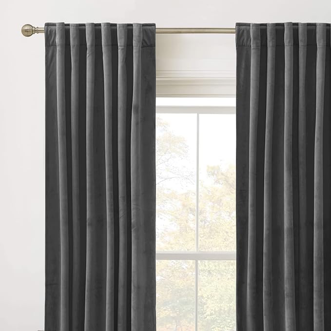 RYB HOME Velvet Room Darkening Curtains - Image 2
