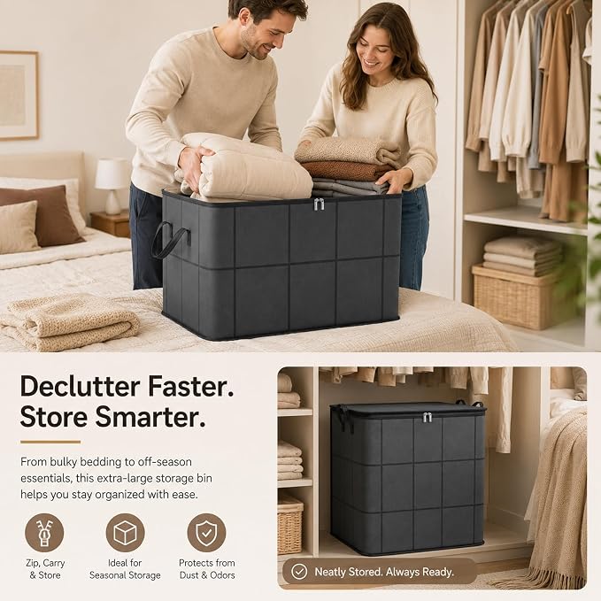 180L Spacious Moving Storage Bin - Image 7
