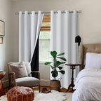 BGment Greyish White 100% Blackout Curtains - Image 2