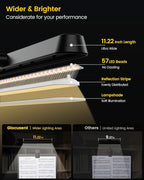 Glocusent Rechargeable Music Stand Light, 11.2” Wide Piano Light | 57 LED Clip - Image 2