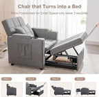 COMHOMA Sleeper Chair Bed, Convertible Sofa Bed Armchair - Image 4