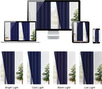 XWZO 100% Blackout Curtains 2 Panels - Image 8