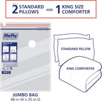Space Bags Vacuum Storage Bags for Bedding Jumbo Compression 3 Pack Clear for - Image 6