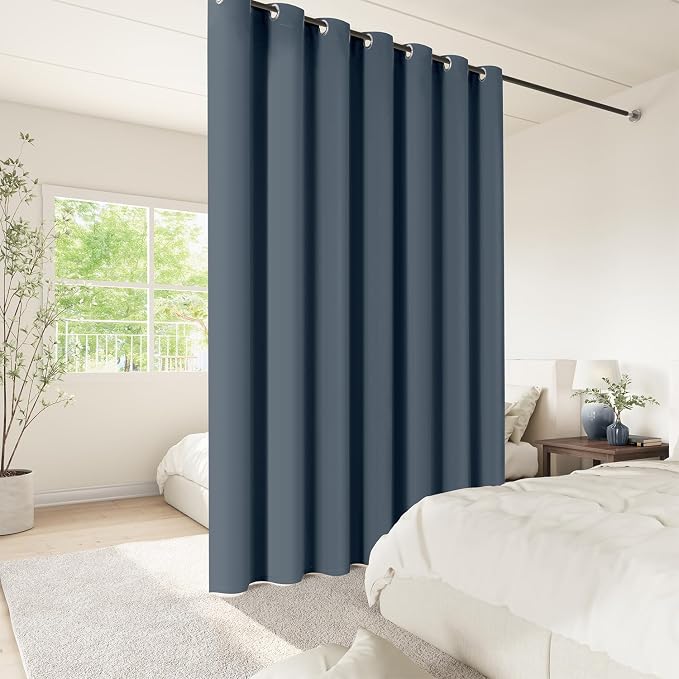 ChrisDowa Room Divider Curtains 84 Inches Long Sliding Door Curtain 1 Panel | - Image 2