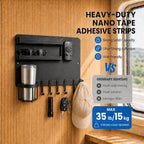 Metal Bedside Wall Shelf, 【No Drill】 Wall Organizer - Image 6